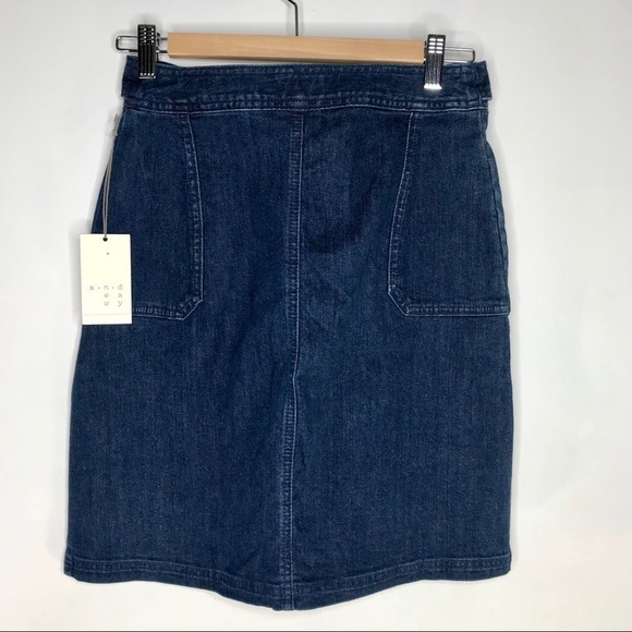 NWT A new day self tie denim skirt sz2 - Picture 4 of 5